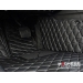 Alfa Romeo Giulia Floor Liner Set - Black w/ White Stitching - RWD